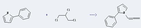 1H-Pyrrole, 2-phenyl- can react with 1,2,3-trichloro-propane to produce 1-propadienyl-2-phenylpyrrole